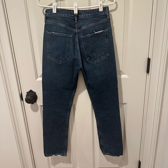Agolde Riley. High rise straight crop stretch. Button fly. Size 27. EUC - Picture 2 of 3
